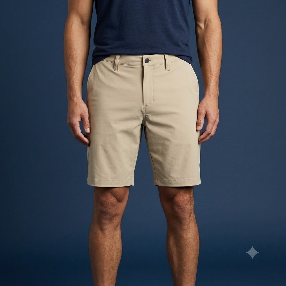 Zella Athletic Shorts Mens 36 Tan Stretch Performance Casual